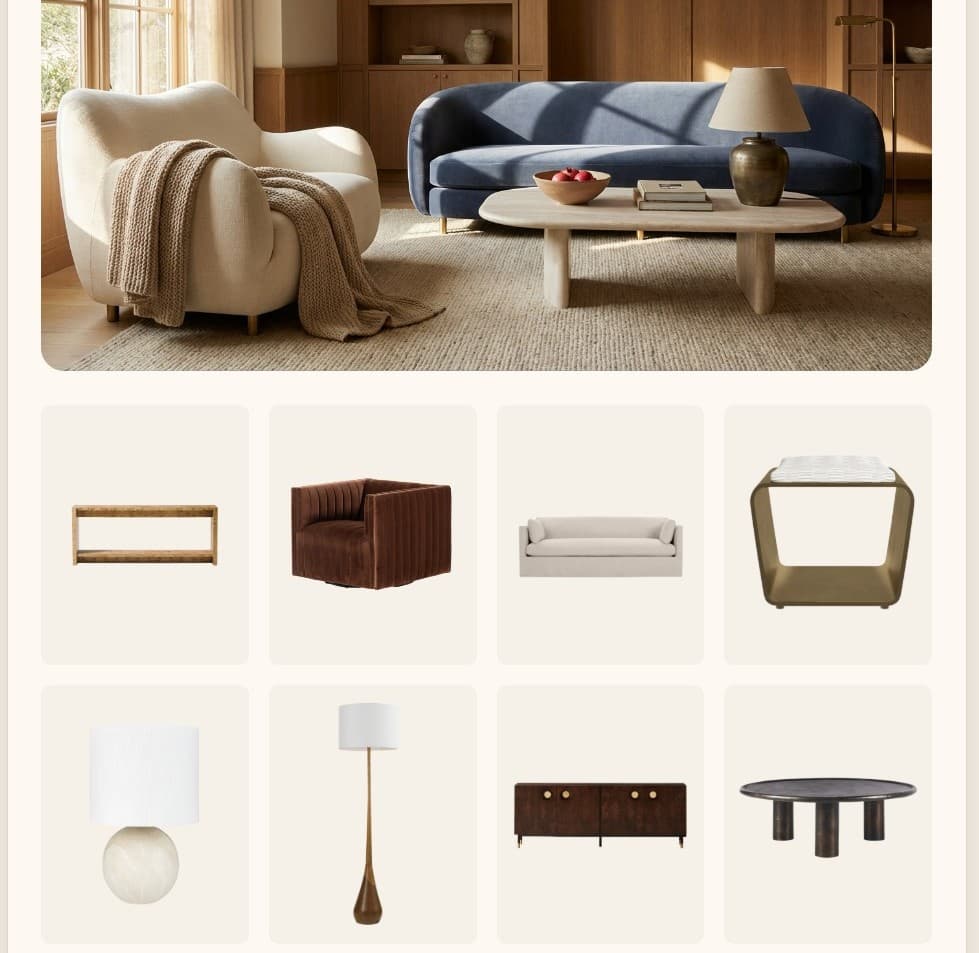 Curated mood board collage